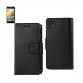 ZTE WARP ELITE FOLIO WALLET CASES-BLACK