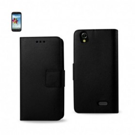 ZTE GRAND X FOLIO WALLET CASES-BLACK