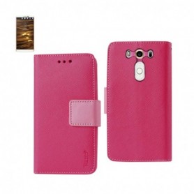 LG V10 FOLIO WALLET CASES-HOT PINK