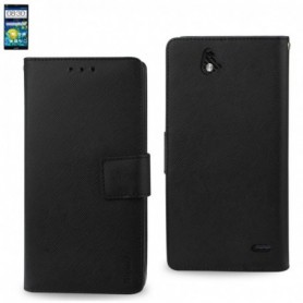ZTE GRAND X MAX FOLIO WALLET CASES-BLACK