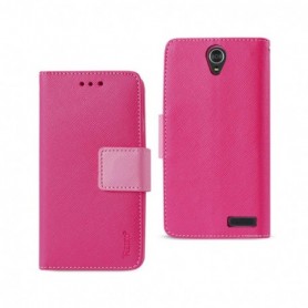 ZTE UHURA GRAND X3 FOLIO WALLET CASES-HOT PINK