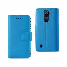 LG K8 FOLIO WALLET CASES-HOTPINK BLACK