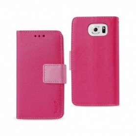 SAMSUNG GALAXY S6 EDGE PLUS FOLIO WALLET CASES-HOT PINK