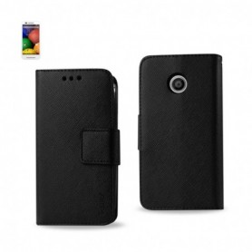 MOTOROLA MOTO E FOLIO WALLET CASES-BLACK