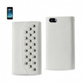APPLE IPHONE 5/5S/SE FOLIO WALLET CASES-WHITE