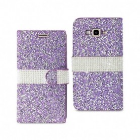 SAMSUNG GALAXY J7(2015) FOLIO WALLET CASES-PURPLE