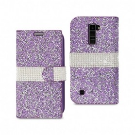 LG K10 FOLIO WALLET CASES-PURPLE