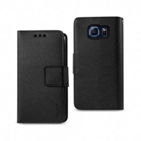 SAMSUNG GALAXY S6 EDGE FOLIO WALLET CASES-BLACK