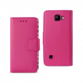 LG K3 FOLIO WALLET CASES-Zebra Hot Pink
