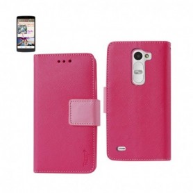 LG G STYLUS FOLIO WALLET CASES-HOT PINK