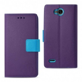 LG X POWER 2 3-IN-1 WALLET CASE IN PURPLE