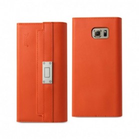 SAMSUNG GALAXY S6 GENUINE LEATHER CASE-TANGERINE