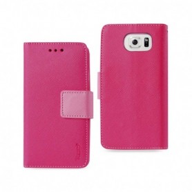 SAMSUNG GALAXY S6 3-IN-1 WALLET CASE IN HOT PINK