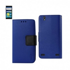 ZTE LEVER FOLIO WALLET CASES-NAVY