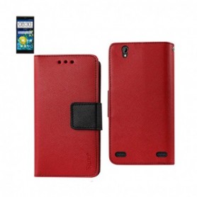 ZTE LEVER FOLIO WALLET CASES-RED