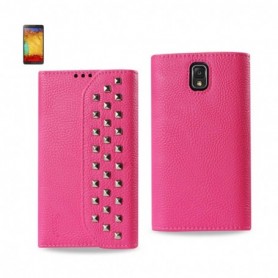 SAMSUNG GALAXY NOTE 3 FOLIO WALLET CASES-HOT PINK