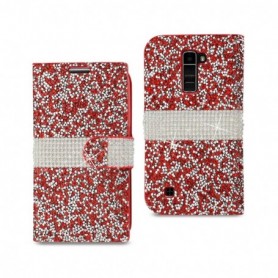 LG K10 FOLIO WALLET CASES-RED