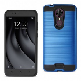 Coolpad REVVL Plus Hybrid Metal Brushed Texture Case In Navy