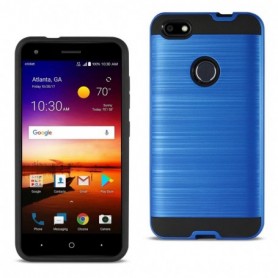 ZTE Blade X / Z965 Hybrid Metal Brushed Texture Case In Navy