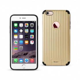 iPhone 6S Plus/ 6 Plus Rugged Metal Texture Hybrid Case With Ridged Back In Black Gold