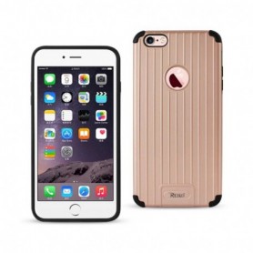 iPhone 6S Plus/ 6 Plus Rugged Metal Texture Hybrid Case With Ridged Back In Black Rose Gold