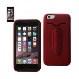 iPhone 6S Plus/ 6 Plus Hybrid Heavy Duty Case With Bending Kickstand In Red