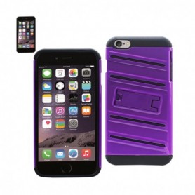 iPhone 6S Plus/ 6 Plus Hybrid Fishbone Case With Kickstand In Black Purple