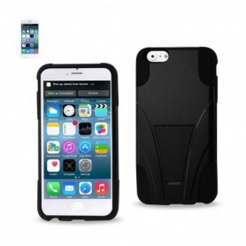 iPhone 6S/ 6 Plus Hybrid Heavy Duty Case With Kickstand In Black