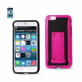 APPLE IPHONE 6/6S PLUS KICKSTAND CASES-BLACK HOT PINK