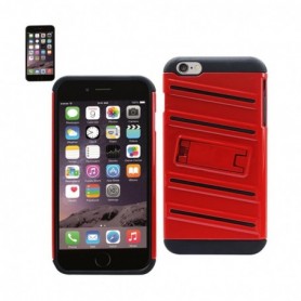iPhone 6S Plus/ 6 Plus Hybrid Fishbone Case With Kickstand In Black Red