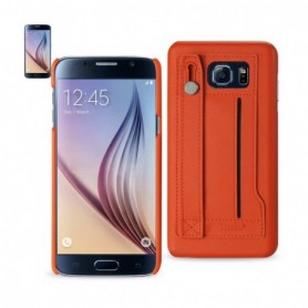 SAMSUNG GALAXY S6 GENUINE LEATHER CASE-TANGERINE