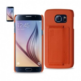 SAMSUNG GALAXY S6 GENUINE LEATHER CASE-TANGERINE