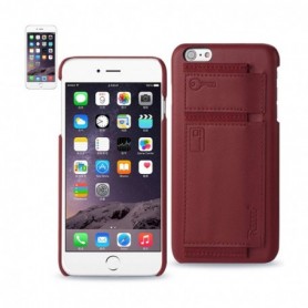 iPhone 6 Rfid Genuine Leather Case Protection And Key Holder In Burgundy