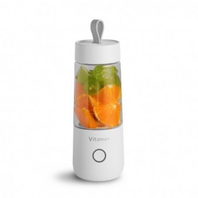 Portable Blender With USB Rechargeable, Juicer Smoothie Blender Cordless Small Juicer Cup Mixer In White
