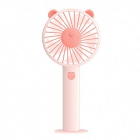 Bear Design 3 Speeds Electric Portable Personal Cooling Fan for Home Office Travel In Pink