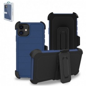 APPLE IPHONE 11 3-In-1 Hybrid Heavy Duty Holster Combo Case In Navy
