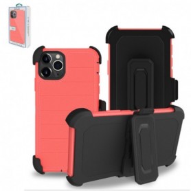 APPLE IPHONE 11 PRO 3-In-1 Hybrid Heavy Duty Holster Combo Case In Pink