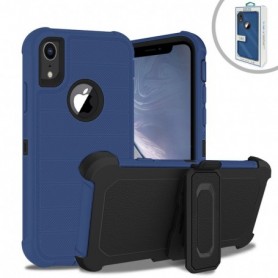 APPLE IPHONE XR 3-In-1 Hybrid Heavy Duty Holster Combo Case In Navy