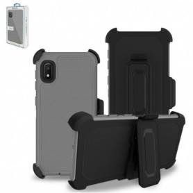 SAMSUNG GALAXY A10E 3-In-1 Hybrid Heavy Duty Holster Combo Case In Gray