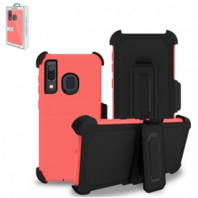SAMSUNG GALAXY A30 3-In-1 Hybrid Heavy Duty Holster Combo Case In Pink