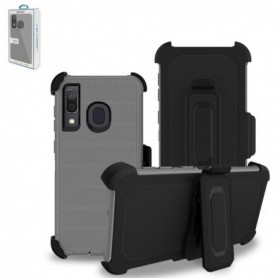 SAMSUNG GALAXY A30 3-In-1 Hybrid Heavy Duty Holster Combo Case In Gray