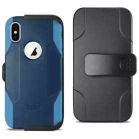 iPhone X 3-In-1 Hybrid Heavy Duty Holster Combo Case In Navy