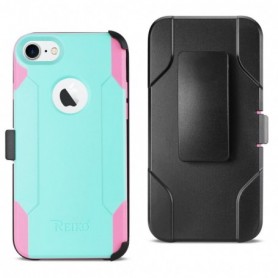 iPhone 7/8/SE2 3-In-1 Hybrid Heavy Duty Holster Combo Case In Mint Green