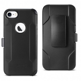 iPhone 7/8/SE2 3-In-1 Hybrid Heavy Duty Holster Combo Case In Black