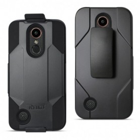 LG K20V/ K20 PLUS 3-IN-1 HYBRID HEAVY DUTY HOLSTER COMBO CASE IN BLACK