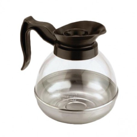 Coffee Decanter 64 oz. capacity durable plastic handle top break-resistant polycarbonate body