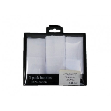 3 pc Handkerchief White