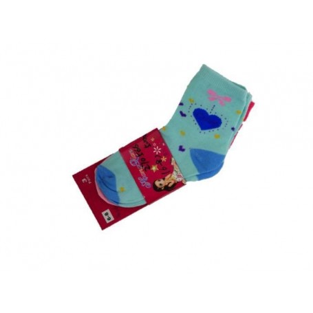 3 pr Girls' Socks Set 4-6 (20/600/c)