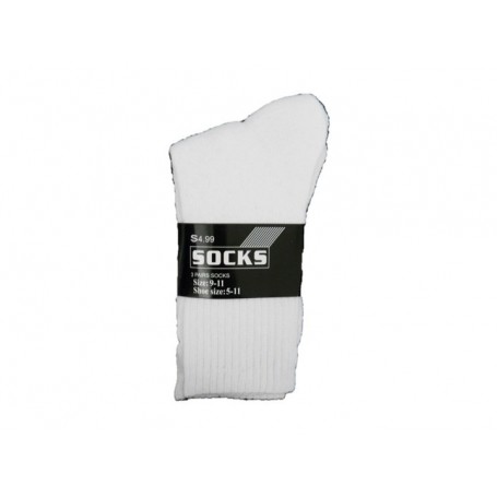 3 pr Men’s Crew Socks White Set
