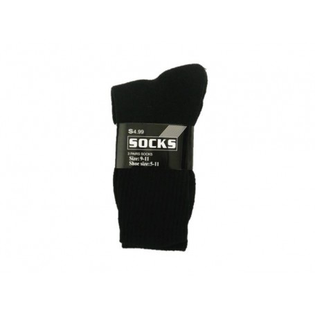 3 pr Men’s Crew Socks Black Set